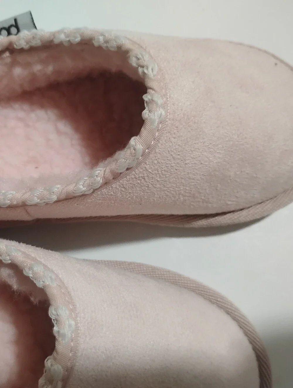 Tano Soft Pink Plush-Lined Kids One Piece Slippers